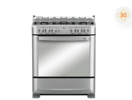 Cocina de Piso a Gas 76 cm Inoxidable Mabe - ANDES7650FX1